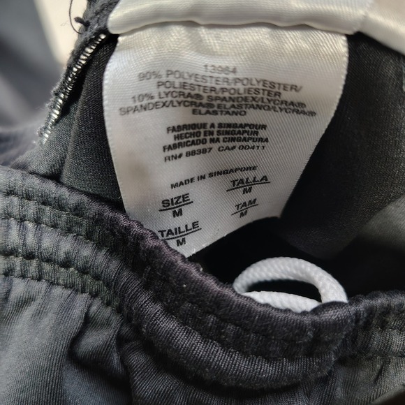 VINTAGE Adidas Track Pants Mens Medium Black Blue 3-Stripe Zipper Ankle Soccer - Picture 14 of 14